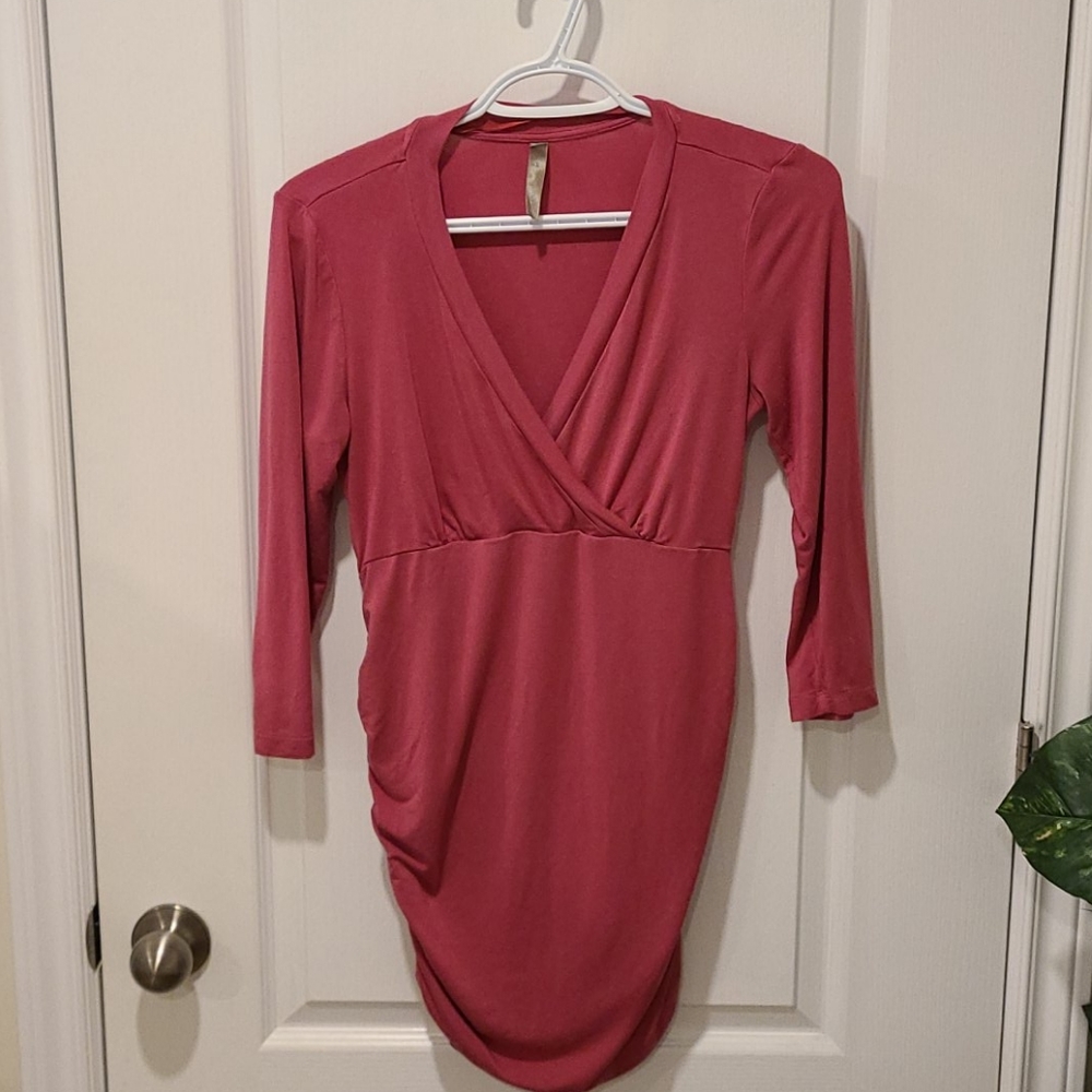 Maternity shirt dress